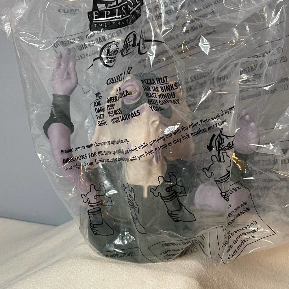 Jar Jar Binks cup topper NWT. Star Wars Vintage 1999